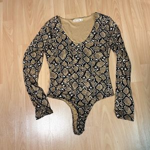 Fashion Nova Snake print body suit